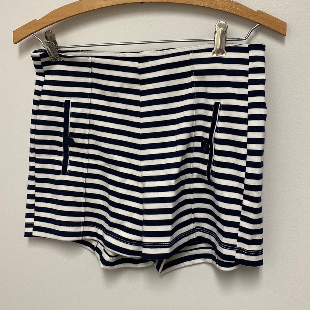 Navy Striped Short